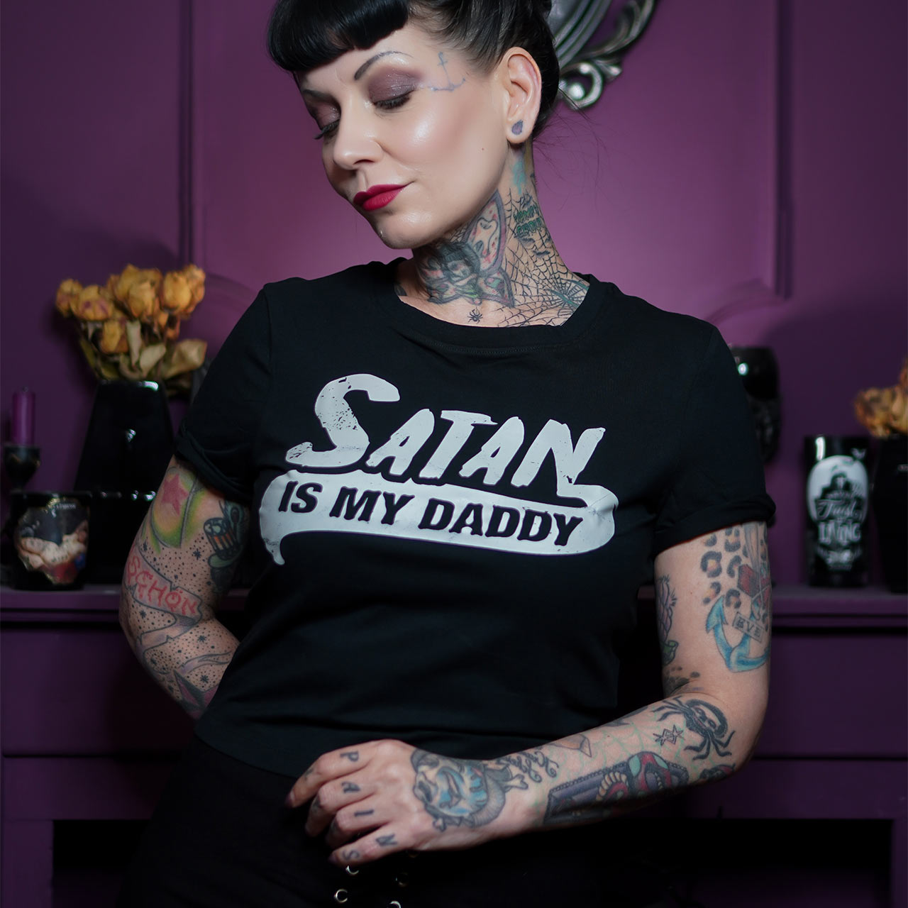 Satan Is My Daddy Crop Top