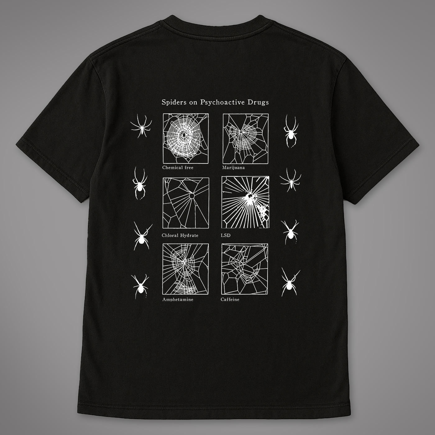 Spiders On Psychoactive Drugs Acid Washed Oversized T-Shirt
