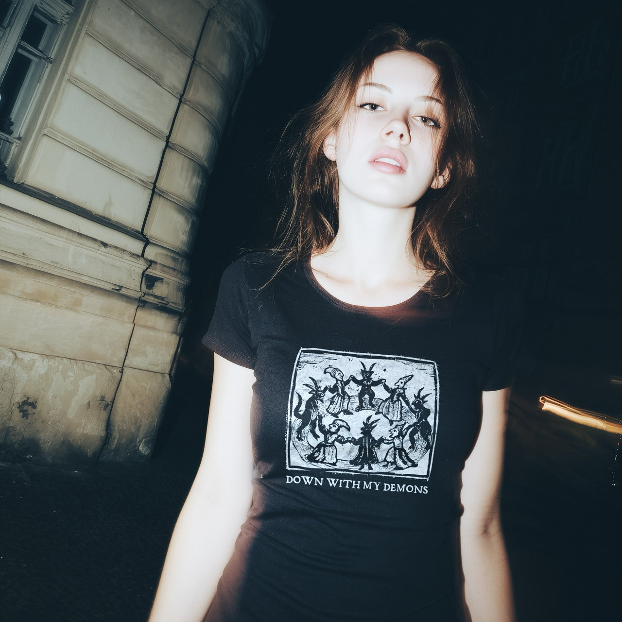 Attenzione alla maglietta unisex Mandami all'inferno