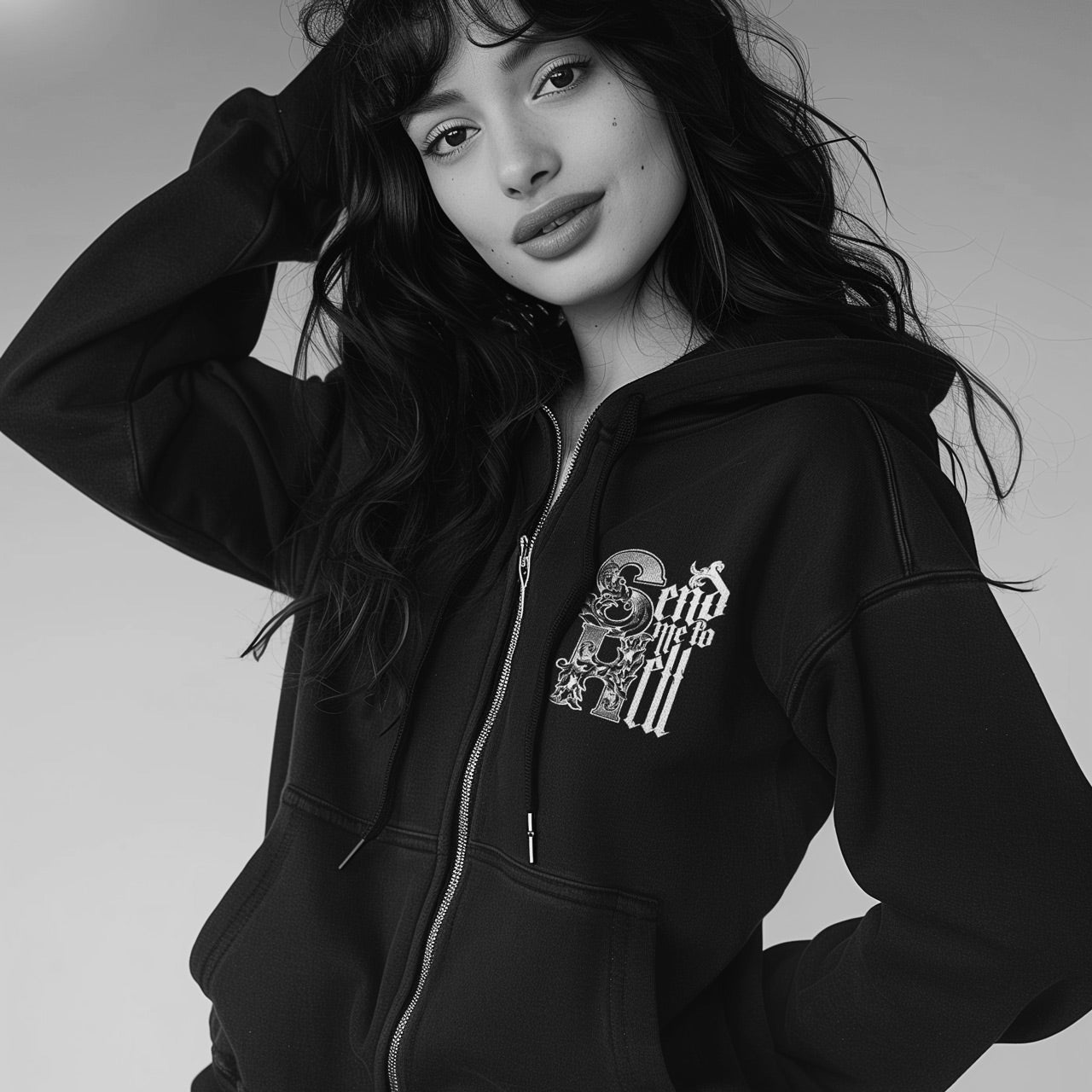 Non c'è altra autorità se non te stessa. Felpa con cappuccio con cerniera