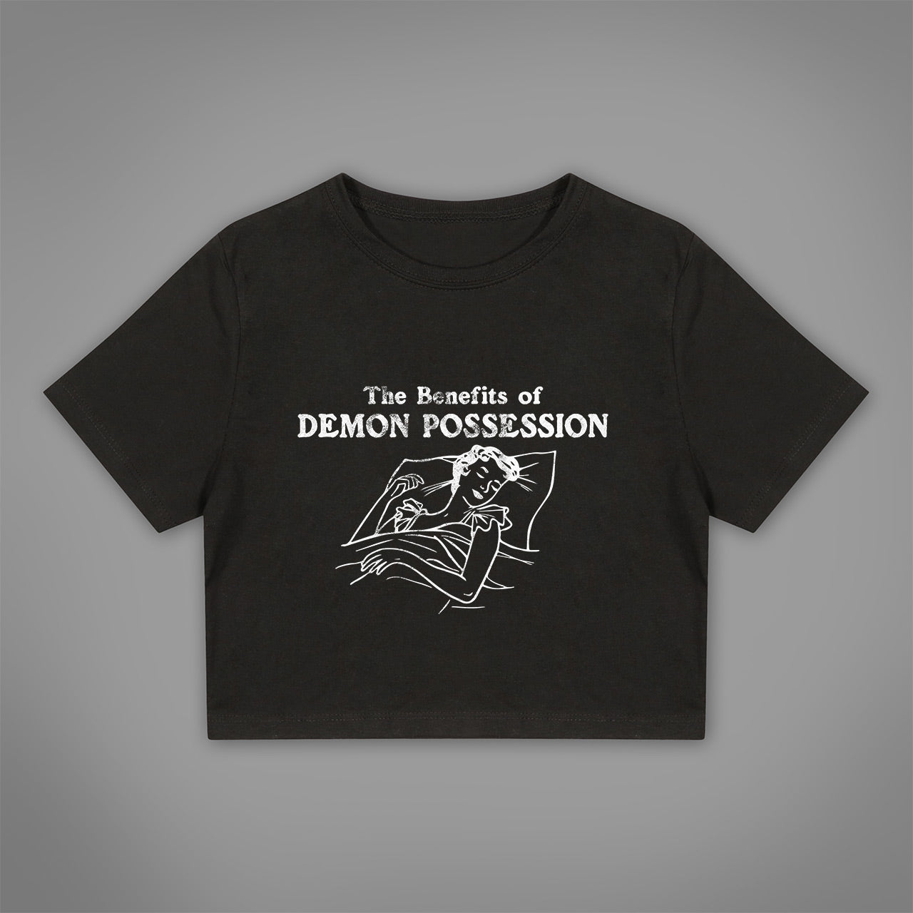 The Benefits of Demon Possession crop top