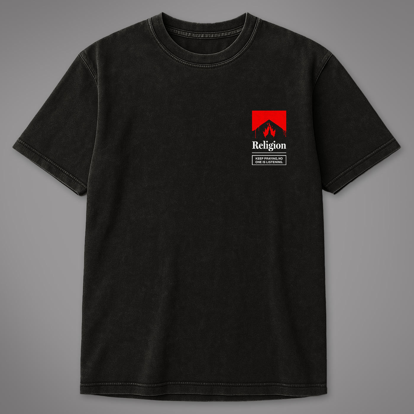 Religion Acid Washed Oversized T-Shirt