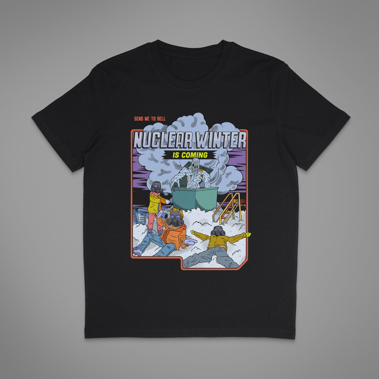 Attenzione alla maglietta unisex Mandami all'inferno