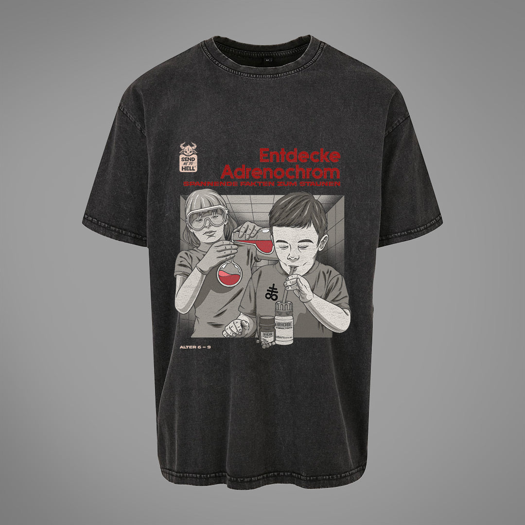 Discover Adrenochrome Acid Washed Oversized T-Shirt