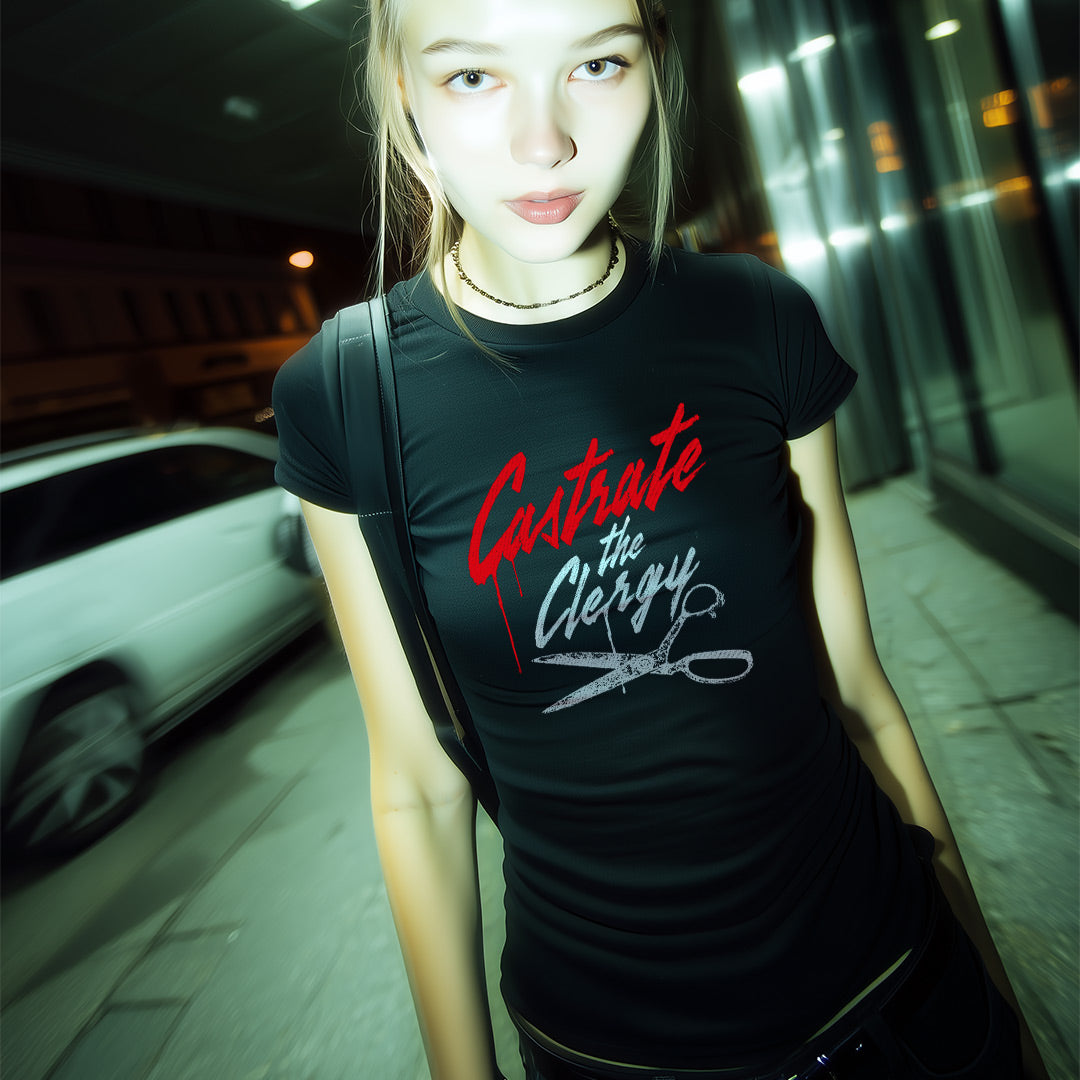 Attenzione alla maglietta unisex Mandami all'inferno