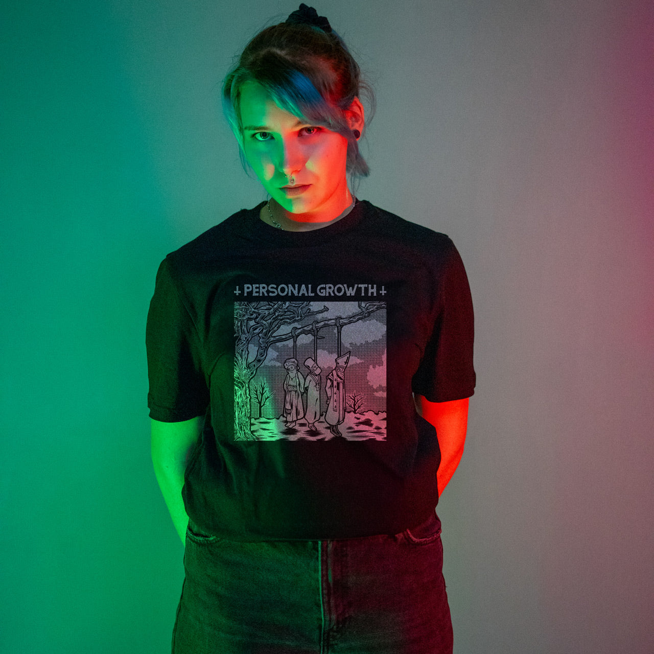 Attenzione alla maglietta unisex Mandami all'inferno