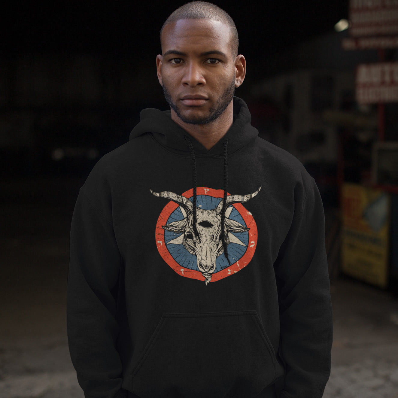 Felpa con cappuccio unisex Sigillo Baphomet