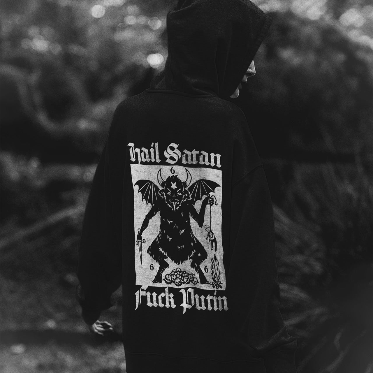 B-Stock: Hail Satan Fuck Putin Hoodie