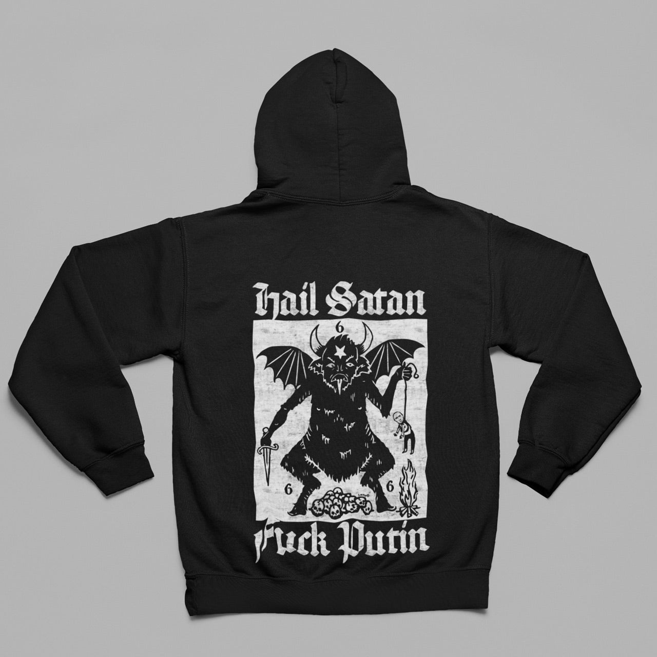 B-Stock: Hail Satan Fuck Putin Hoodie