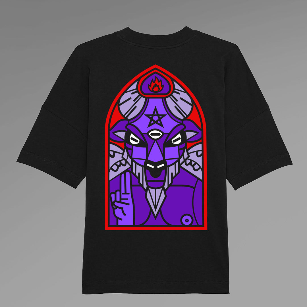 T-shirt oversize della Chiesa del Bafometto 