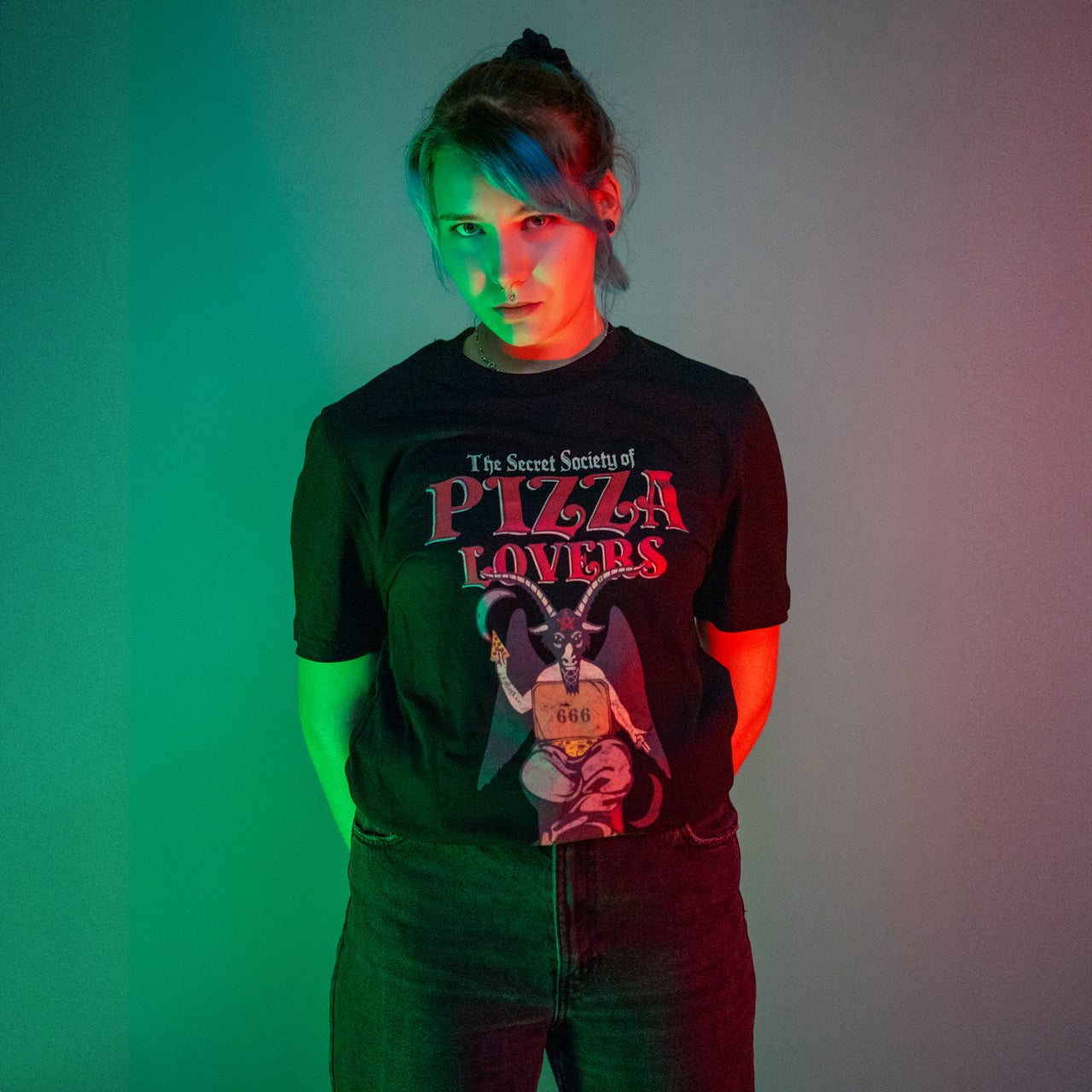 T-shirt unisex della società segreta degli amanti della pizza 