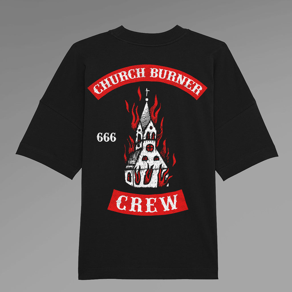 T-shirt oversize della squadra Church Burner 