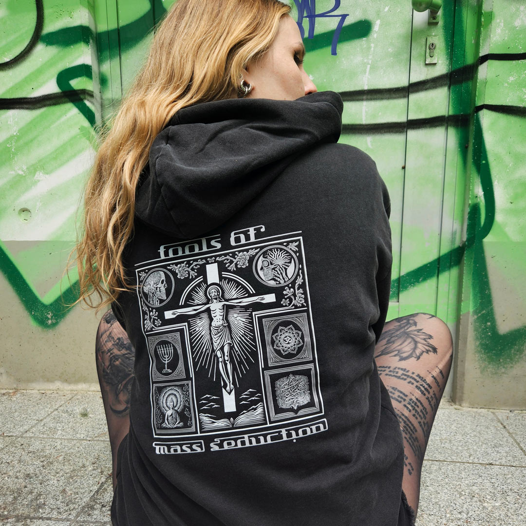Felpa con cappuccio oversize lavata con acido di Tools Of Mass Seduction