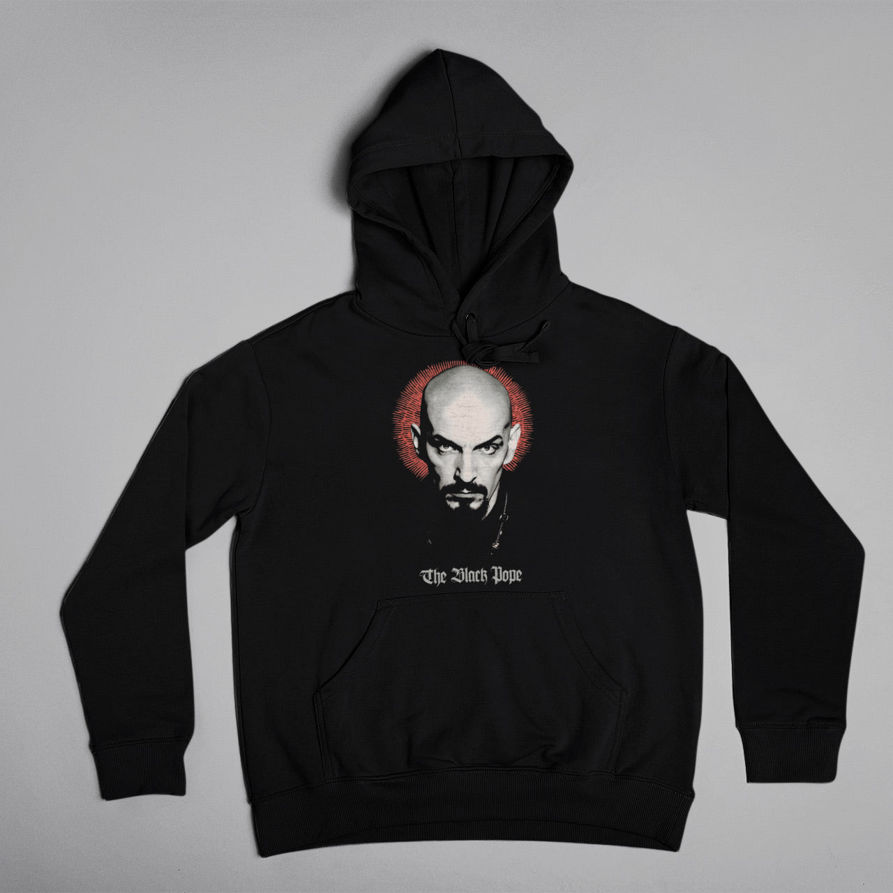 Felpa con cappuccio unisex Black Pope Anton Lavey