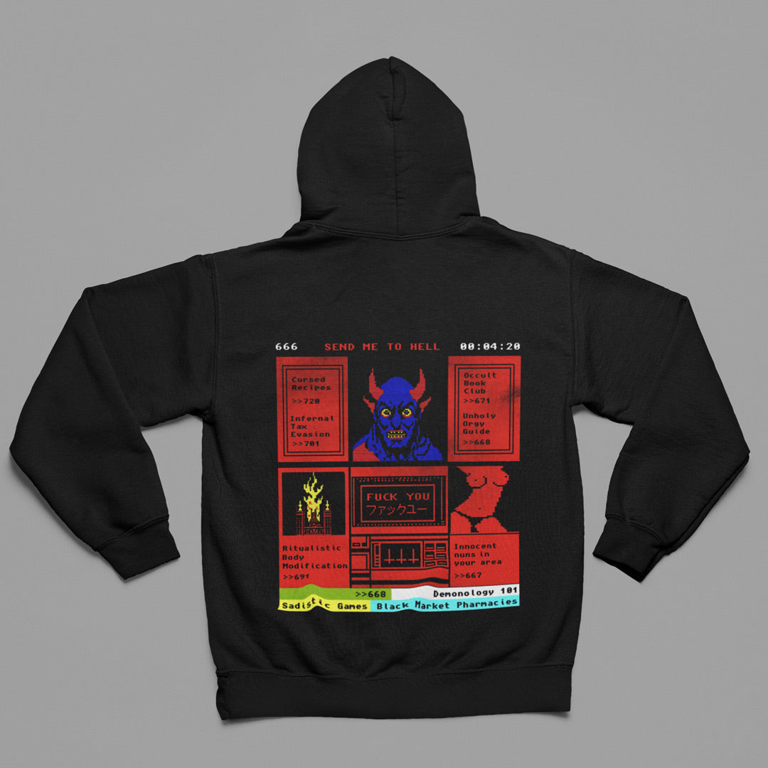 Satanic Teletext Unisex Hoodie