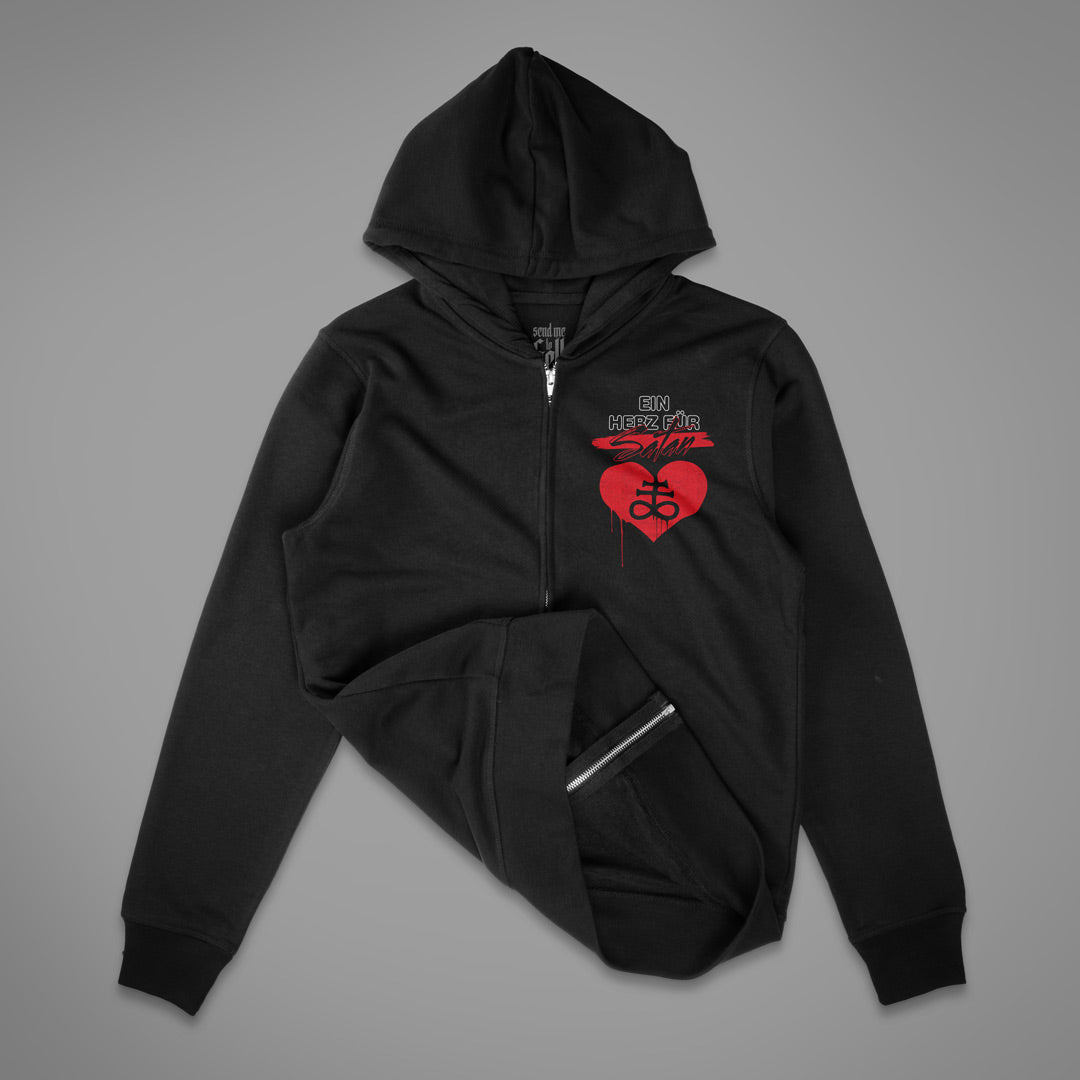 A Heart For Satan Zipper Hoodie