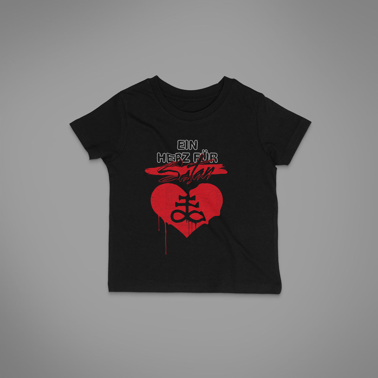 T-shirt per bambini "Un cuore per Satana"