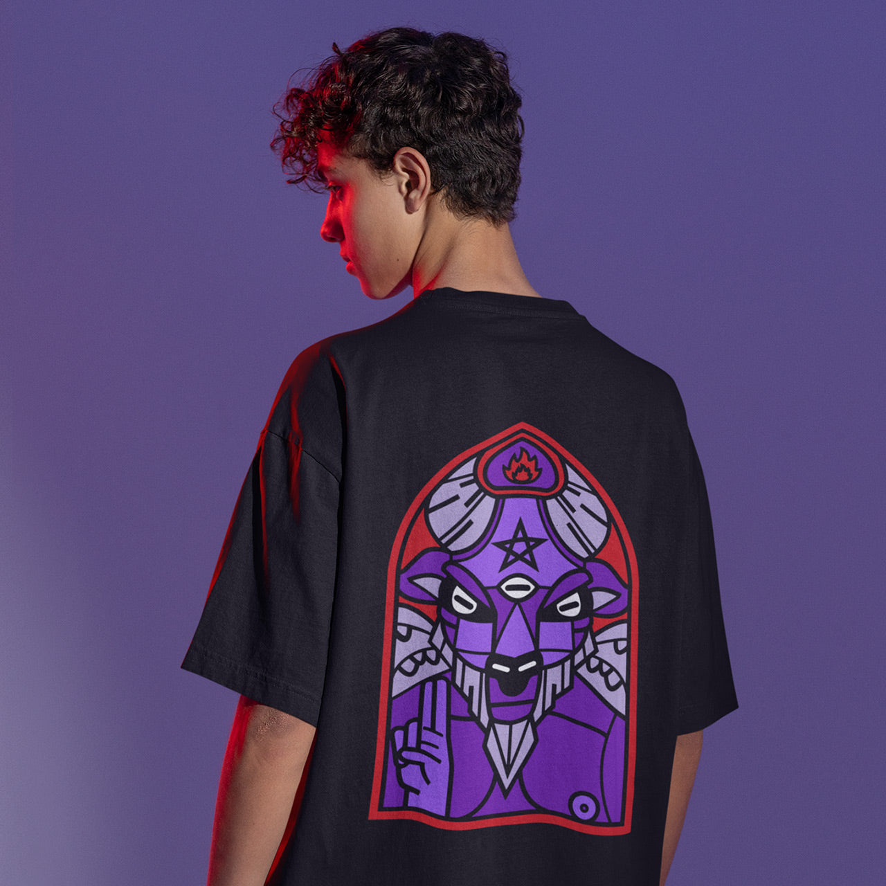 The Church Of Baphomet Oversized T-Shirt 