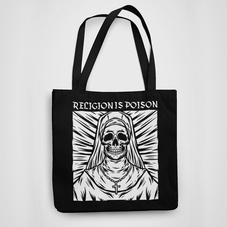 Religion Is Poison Tote Bag