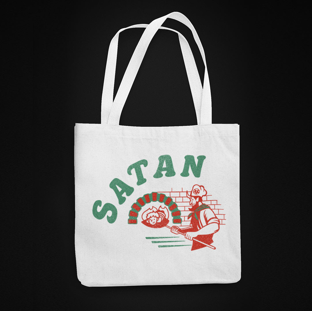 Satan Pizza Tote Bag