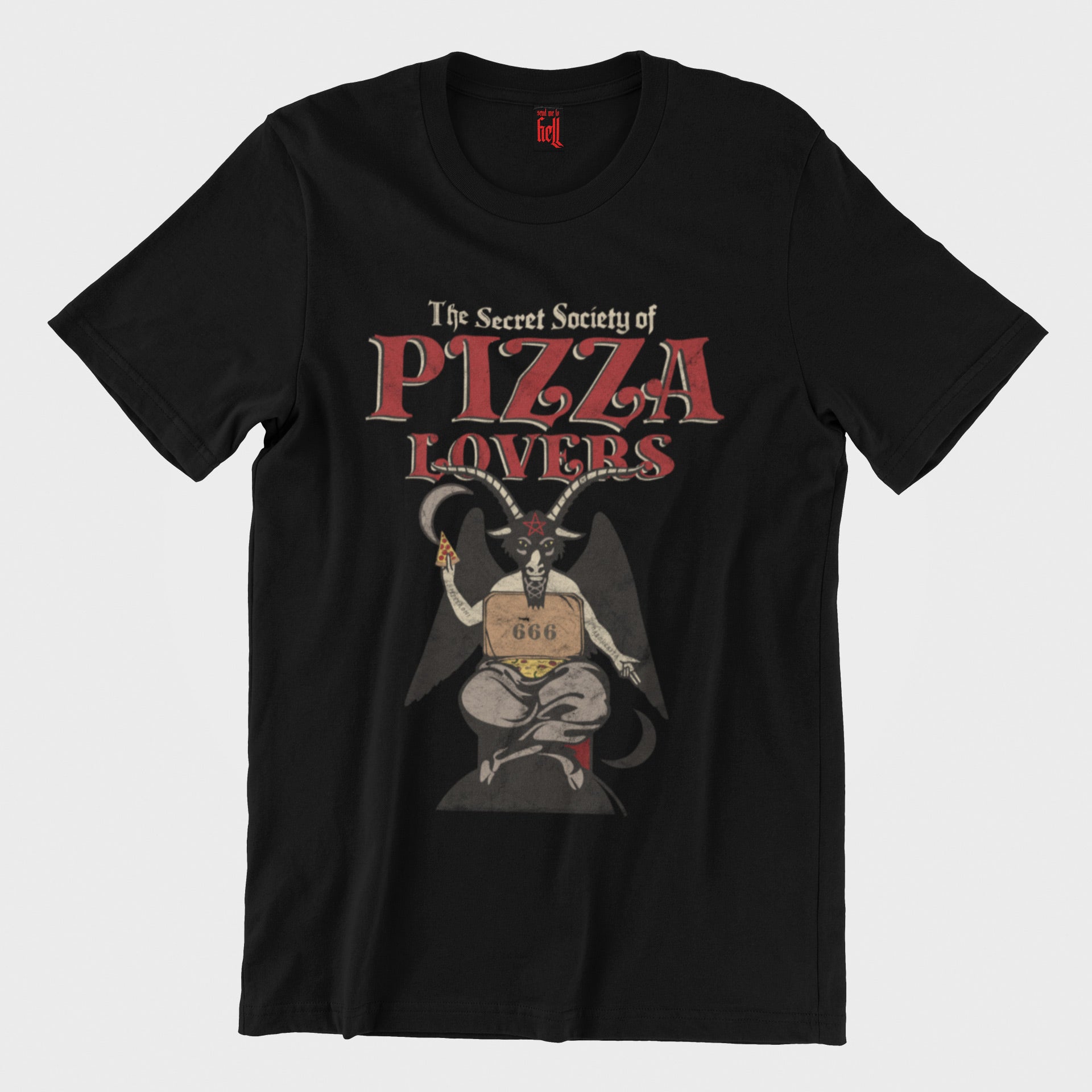 T-shirt unisex della società segreta degli amanti della pizza 