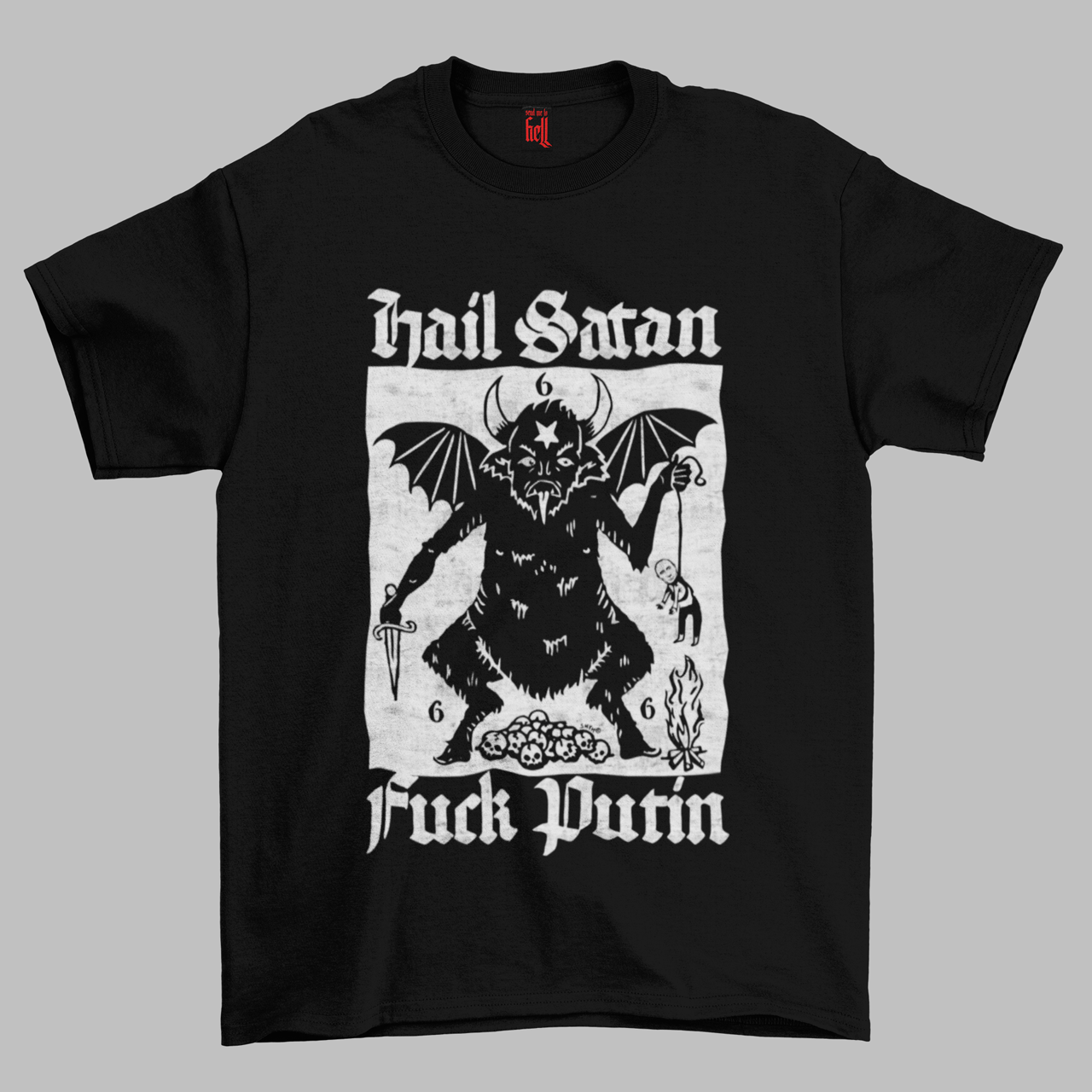 Hail Satan Fuck Putin Unisex T-Shirt 