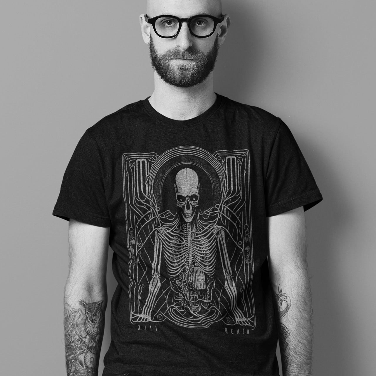 T-shirt unisex con tarocchi della morte di Giger 