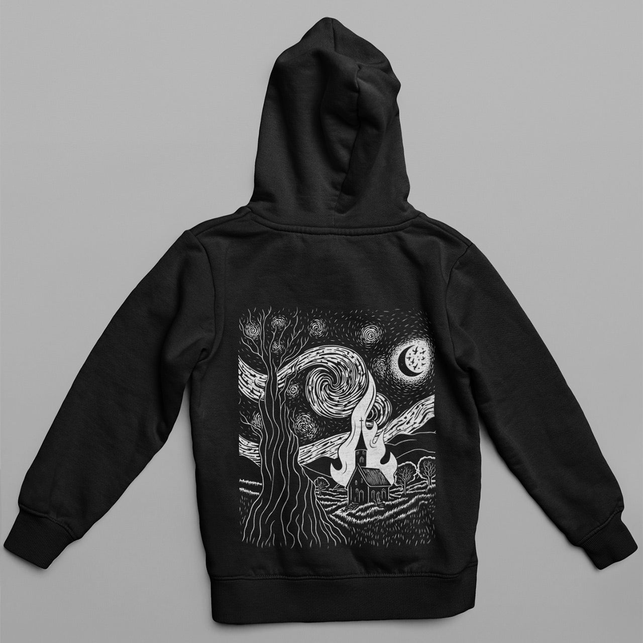 Starry Night Church Arson Unisex Hoodie