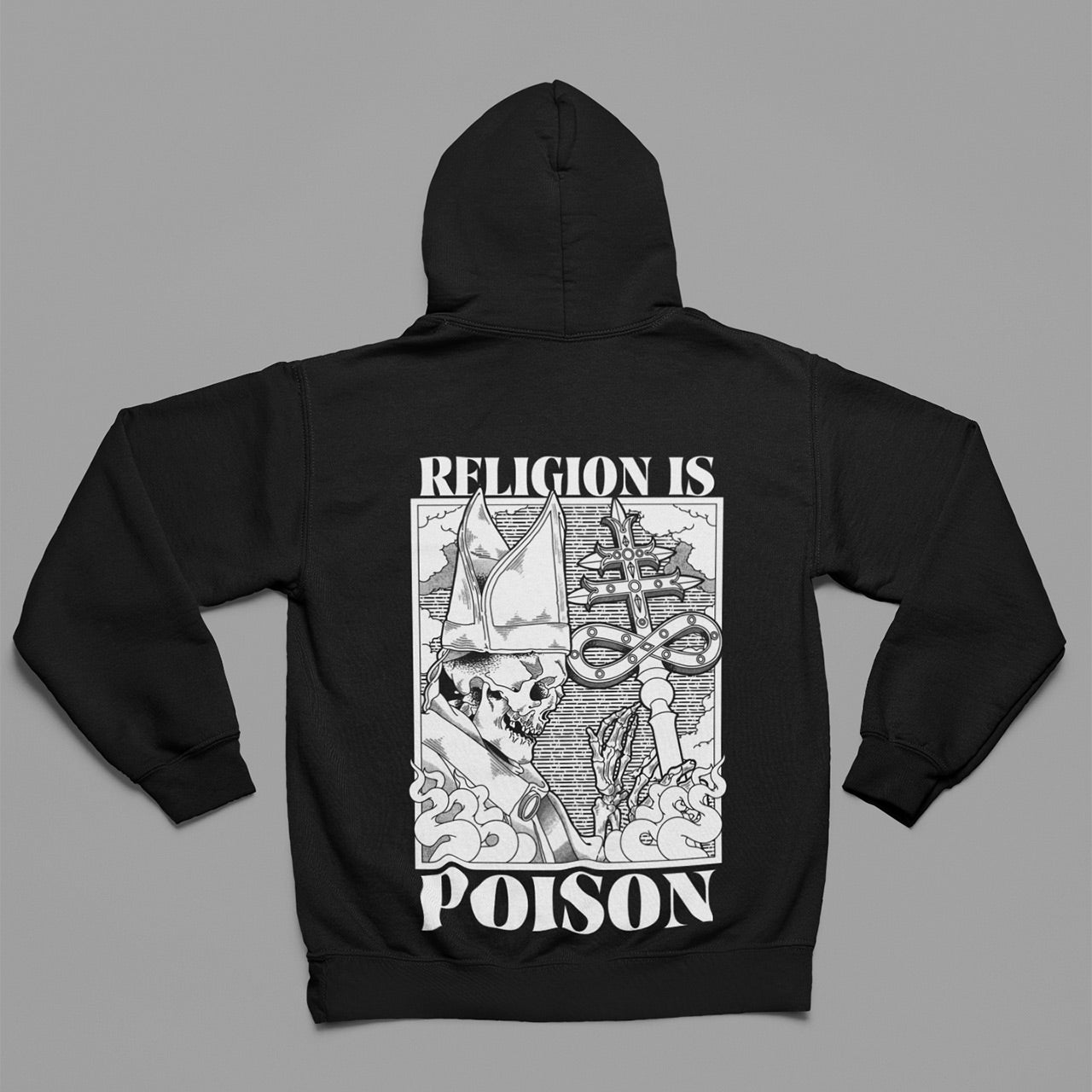 Felpa con cappuccio unisex Religion Is Poison